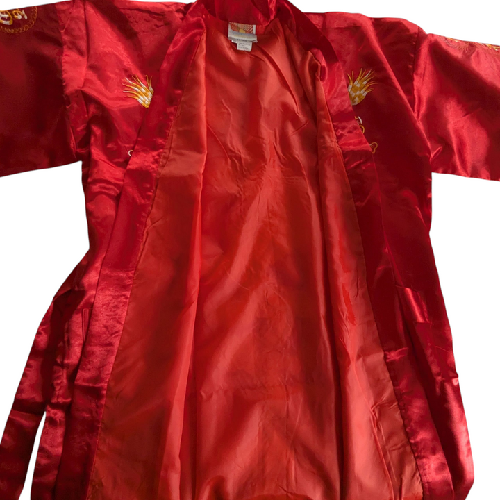 Chinese Satin Long Kimono O/S