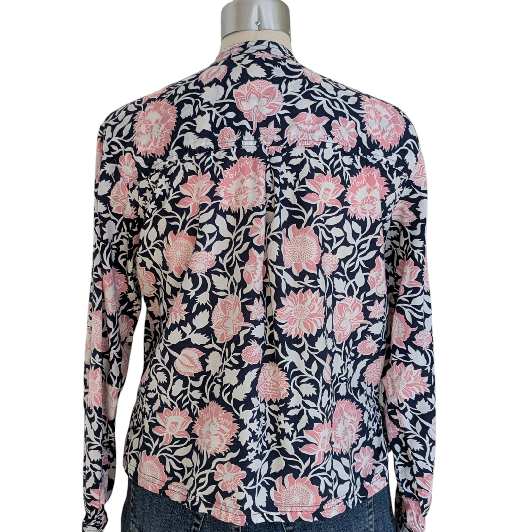 Lucky Brand Cropped Floral Shirt Size Small