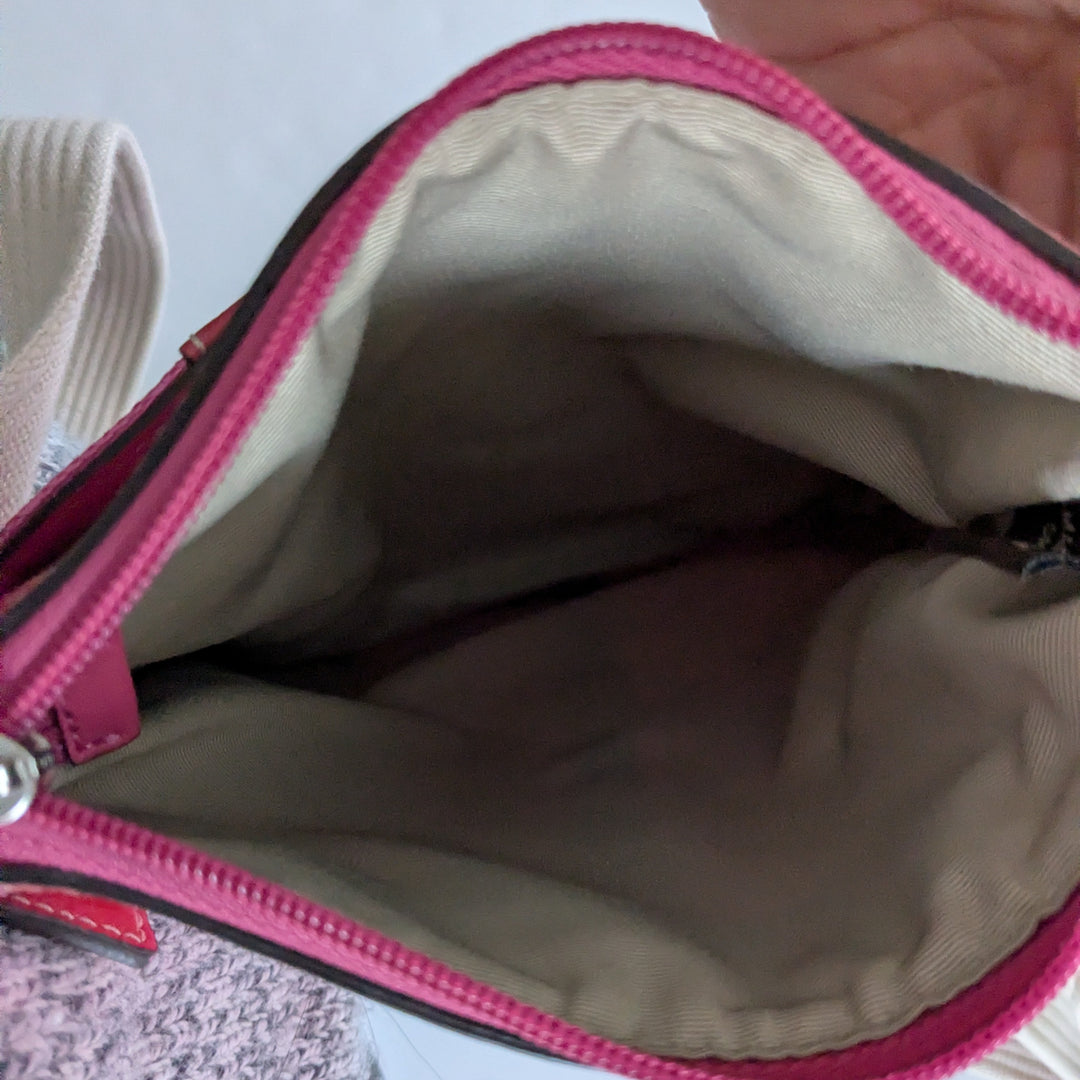 Coach Pink Signature Logo Zip Swingback Crossbody NWT