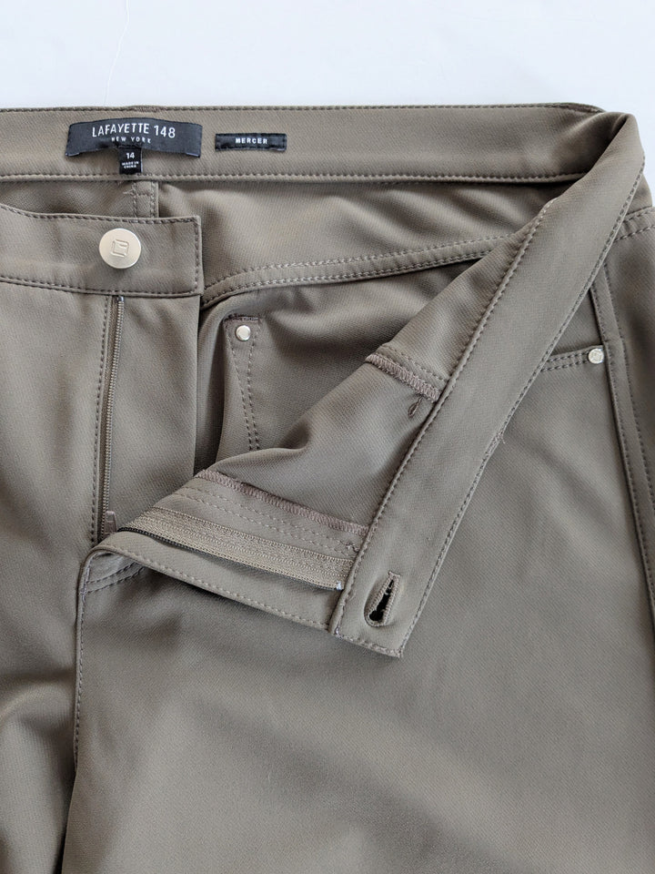 Lafayette 148 Olive Mercer Pants Size 14