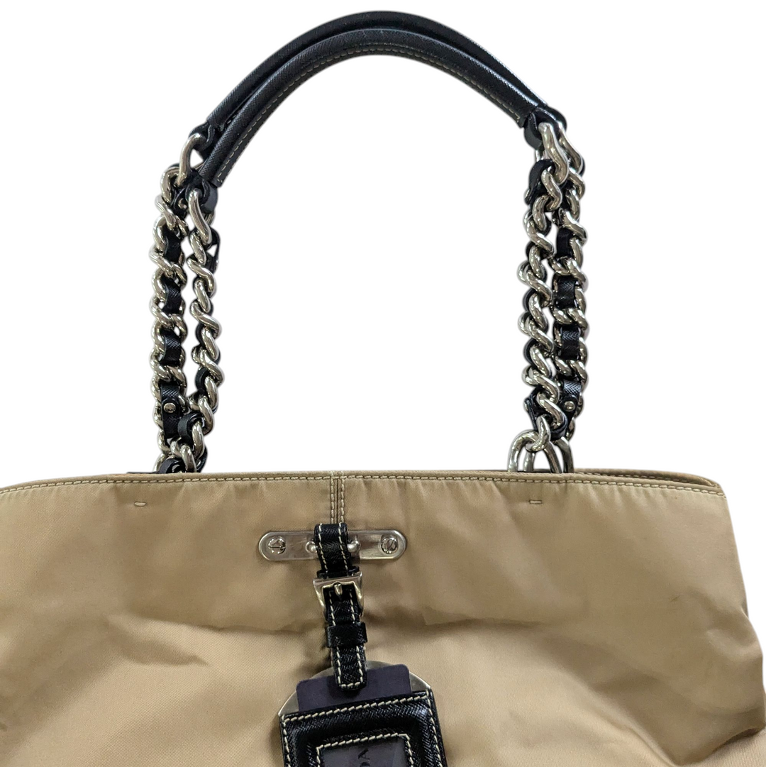 Prada Tessuto Chain Shoulder Bag
