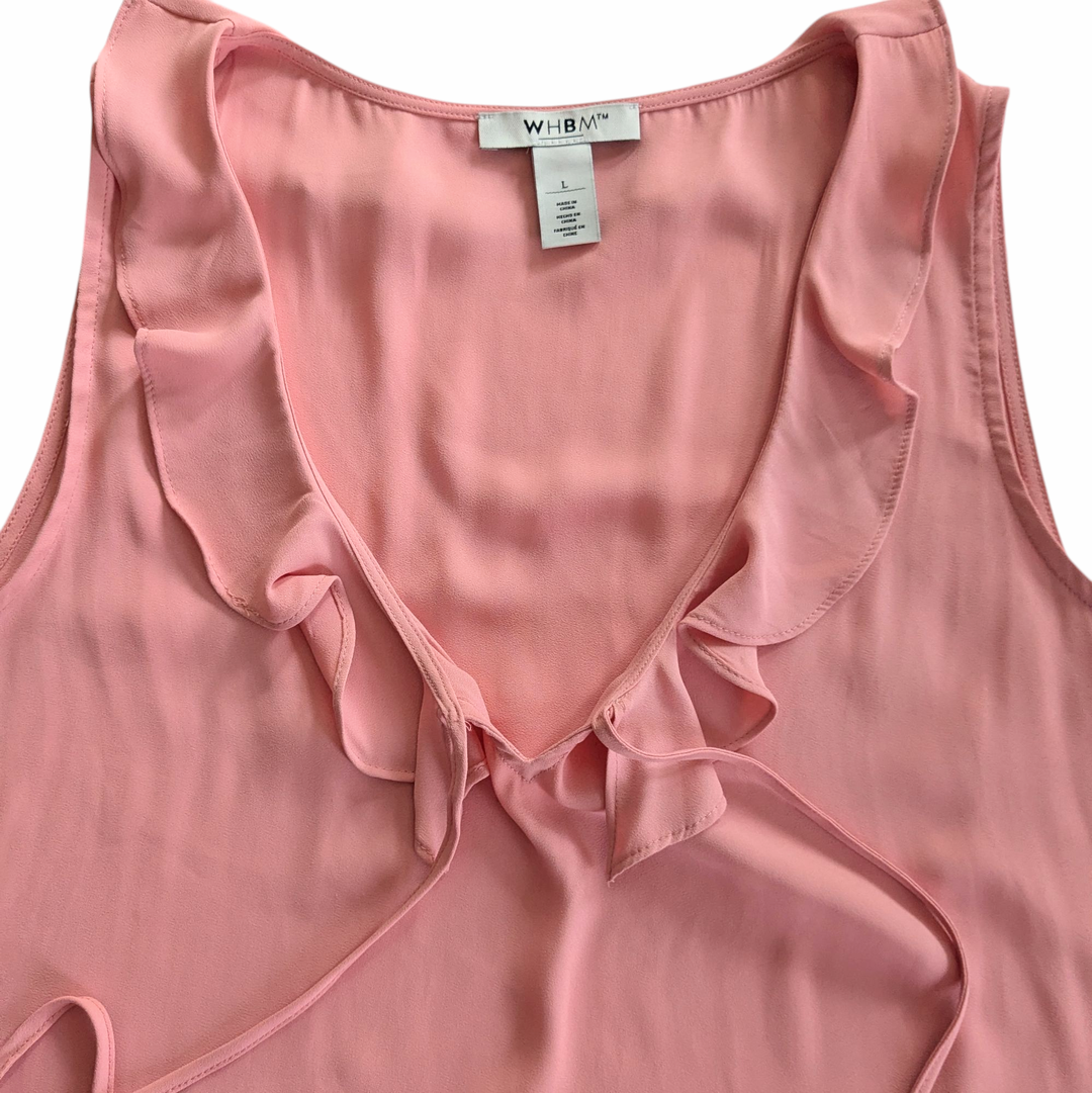White House Black Market Pink Top Size Large