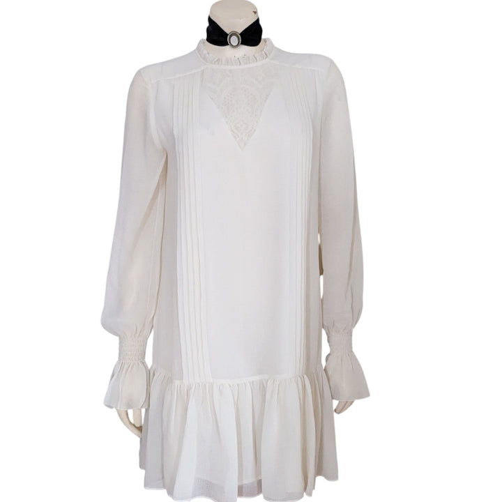 Reiss Esme Shift Dress in Cream Size 6