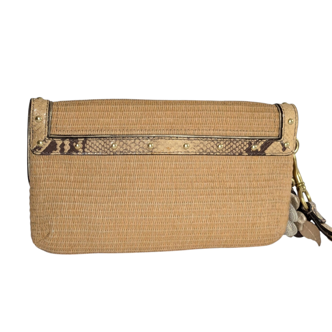 Coach Straw Envelope Clutch Wristlet