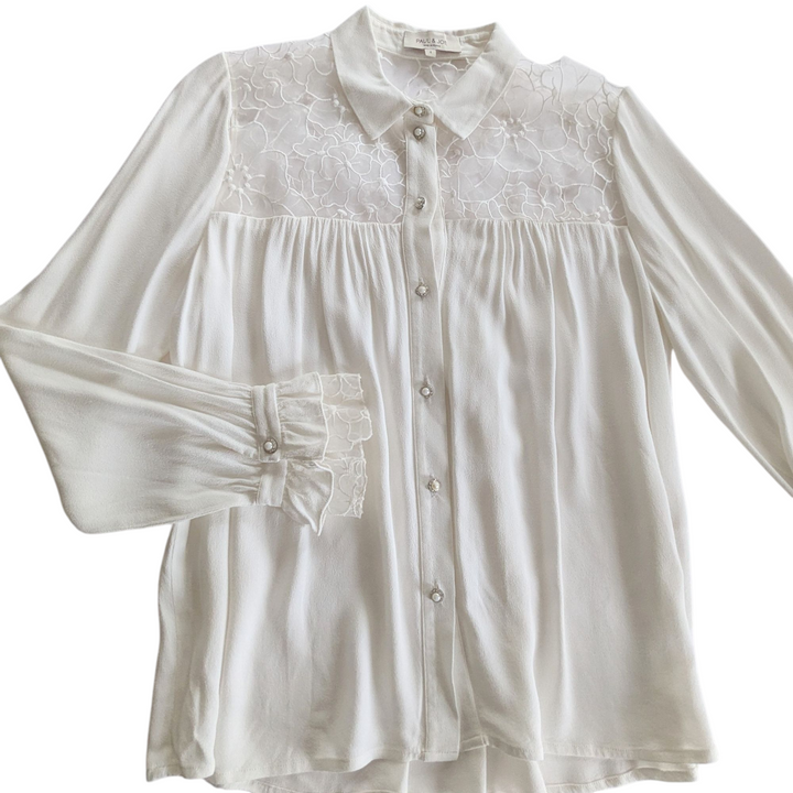 Paul & Joe Paris White Blouse Size 4