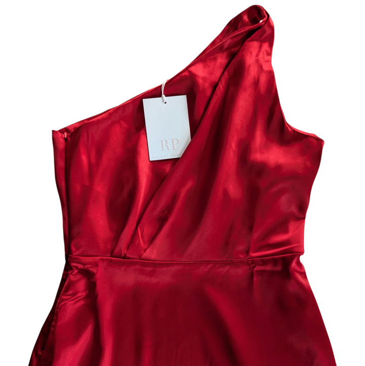 Rachel Parcell One Shoulder Satin Midi Dress Size 4