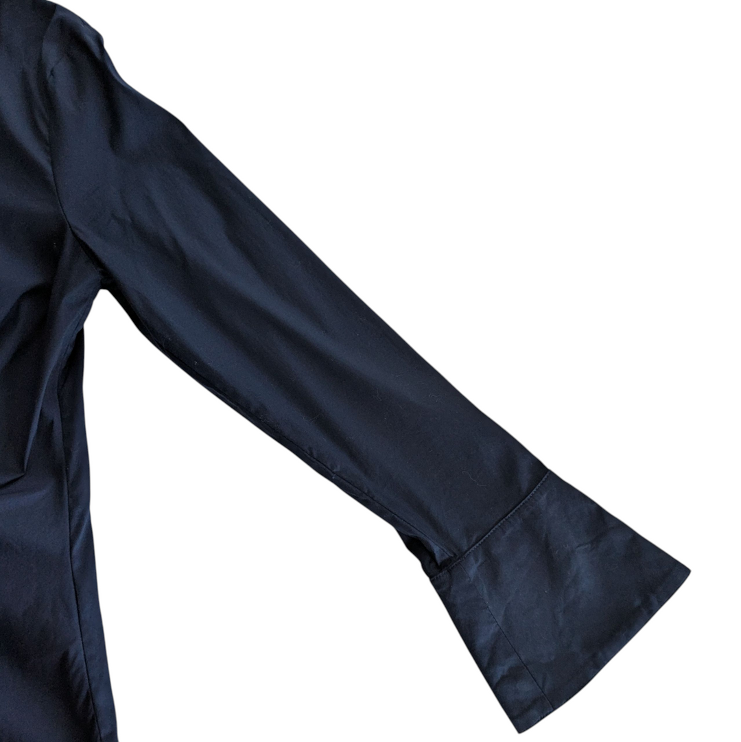 White House Black Market Navy Shirt Size 10