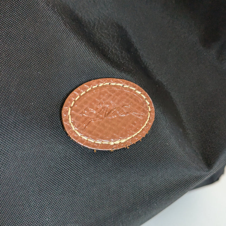 Longchamp Black Nylon Hobo Bag