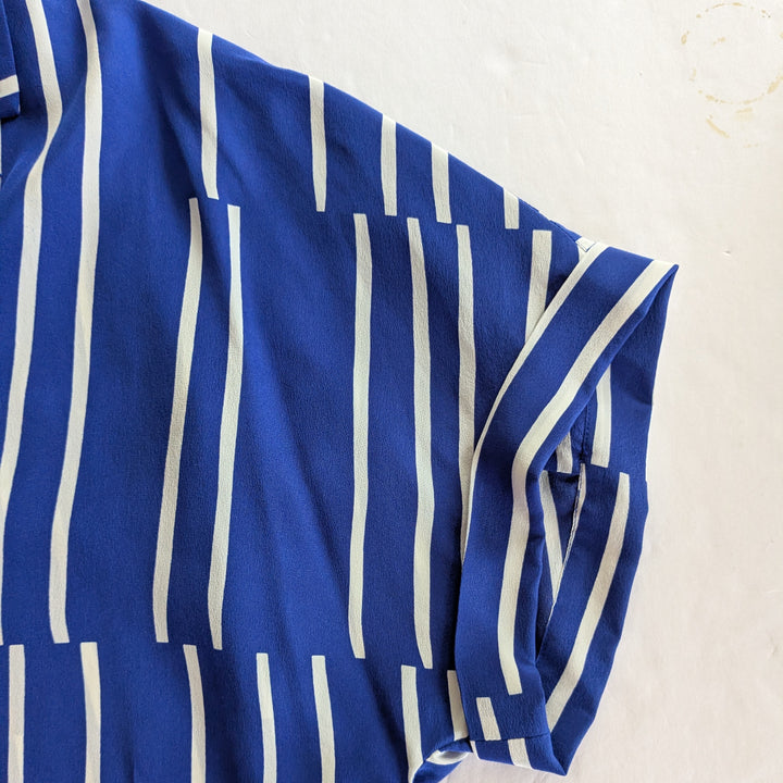 Lafayette 148 Wiley Silk Camp Shirt Size Large
