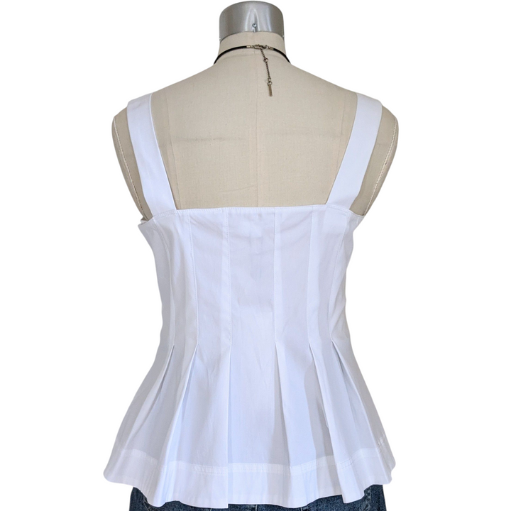 Veronica Beard Laura White Top Size 12 NWT