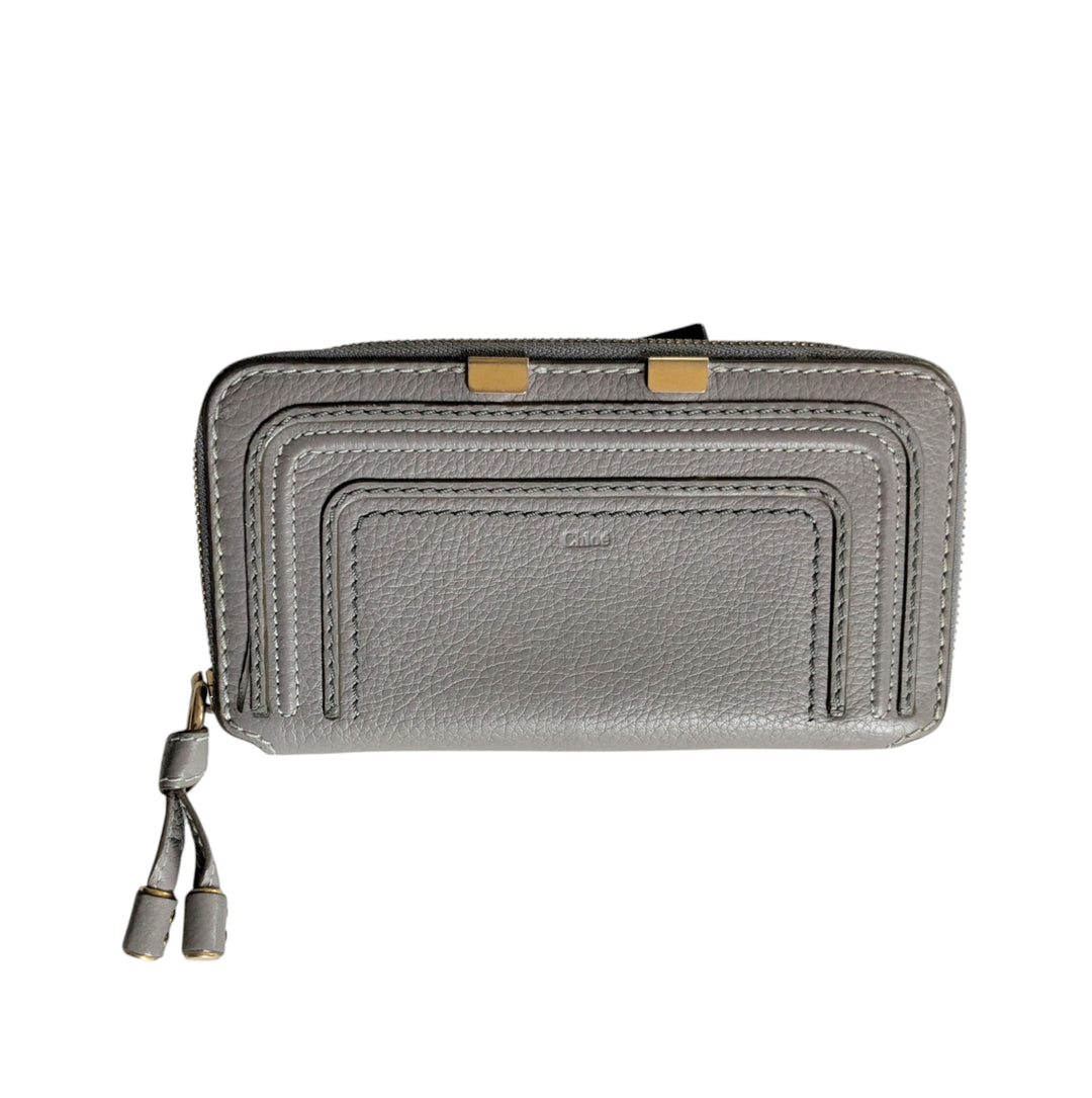 Chloe Marcie Gray Zip Around Wallet