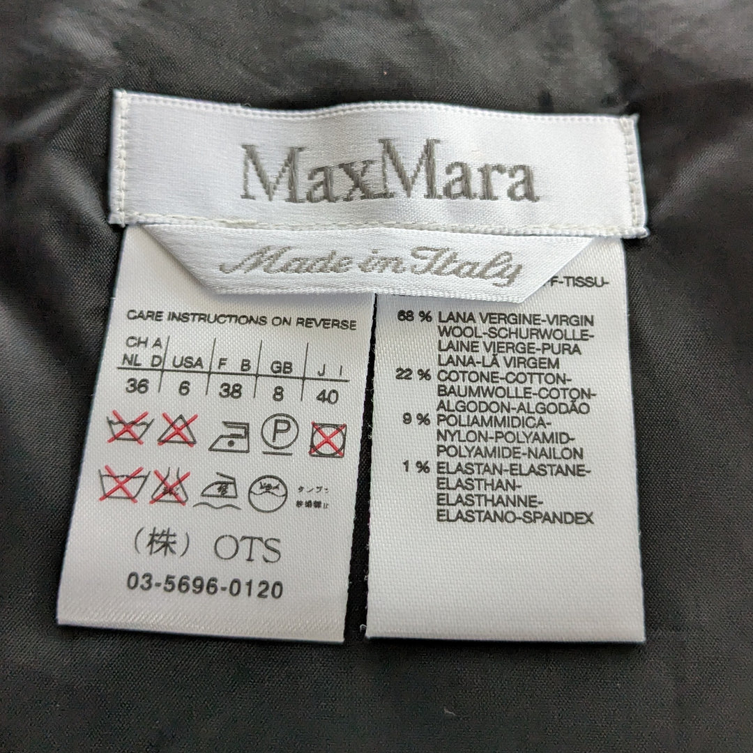 MaxMara Houndstooth Pencil Skirt Size 6