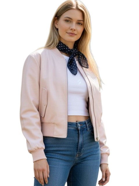 LAMARQUE Faux Leather Bomber Jacket Size XS