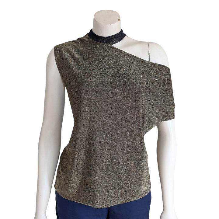 R+A Axel Gold Knit Top Size Medium