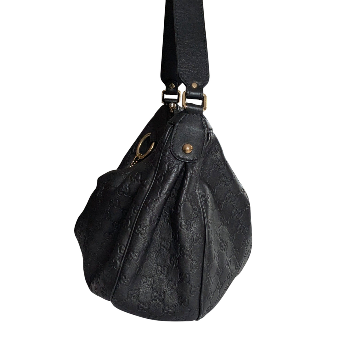 Gucci Cimaline Shoulder Bag Black Leather