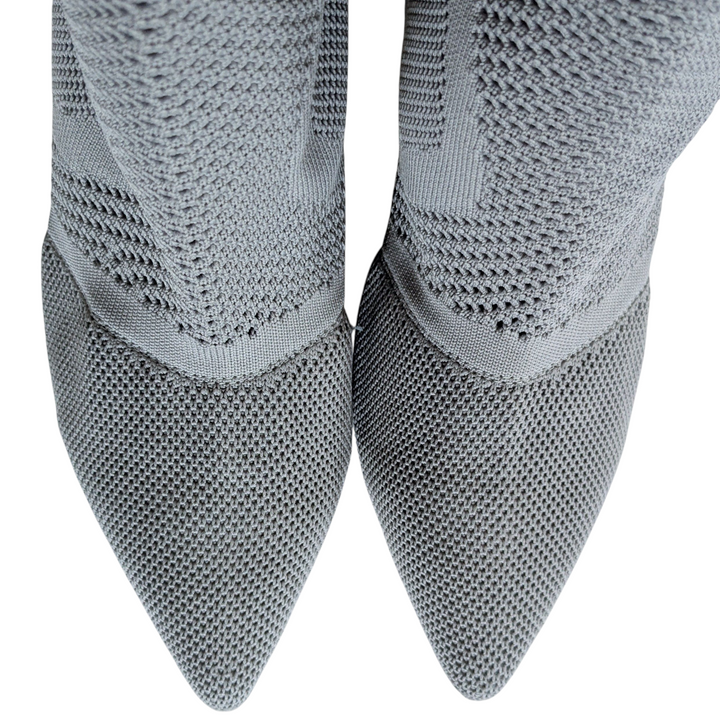 Jeffrey Campbell Silver Sock Bottles Size 7