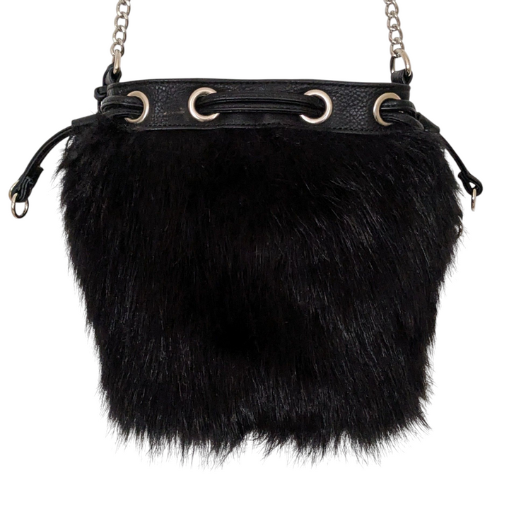 Carlos Santana Faux Fur Bucket Bag