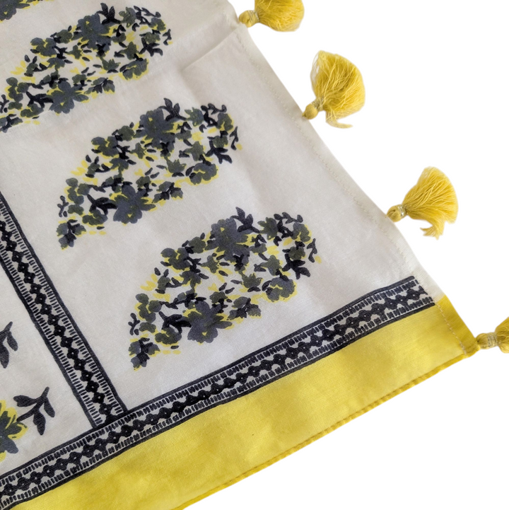 Yellow Fringed Scarf or Wrap