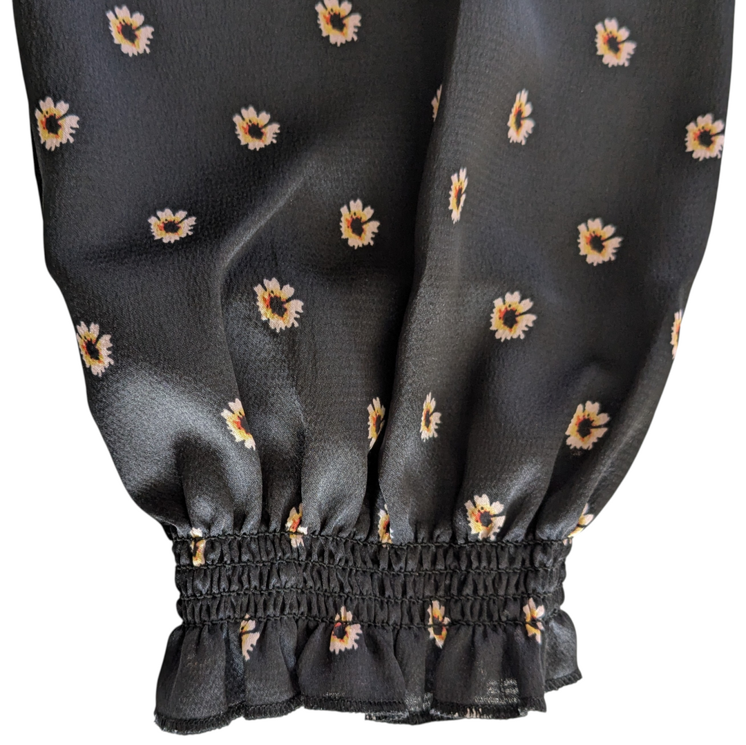 Ted Baker Black Print Top Size Large
