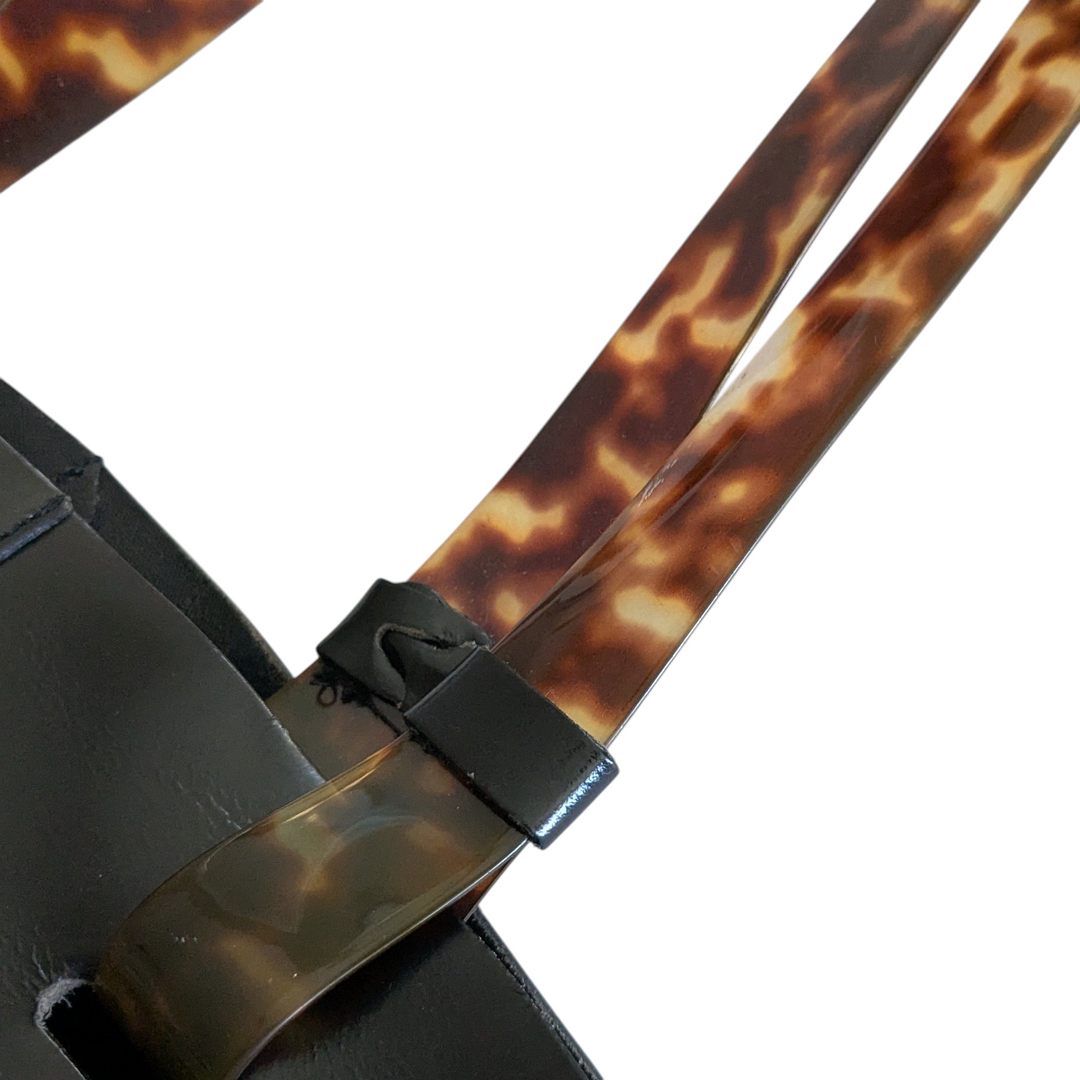 Furla Black Leather Tote Bag