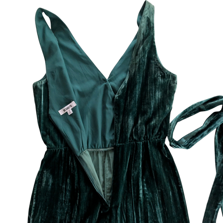 BB Dakota Green Velvet Jumpsuit Size 2