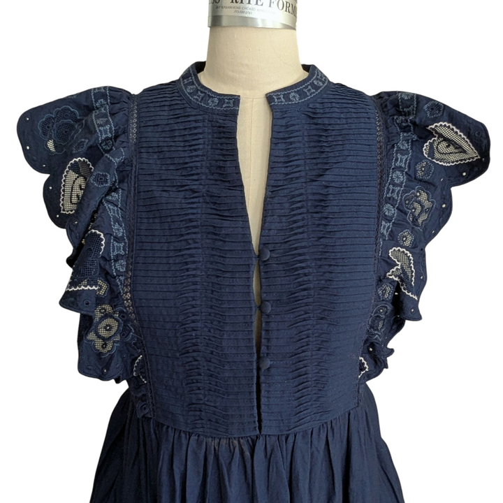 Sea New York Jeanetta Eyelet Dress Size Large