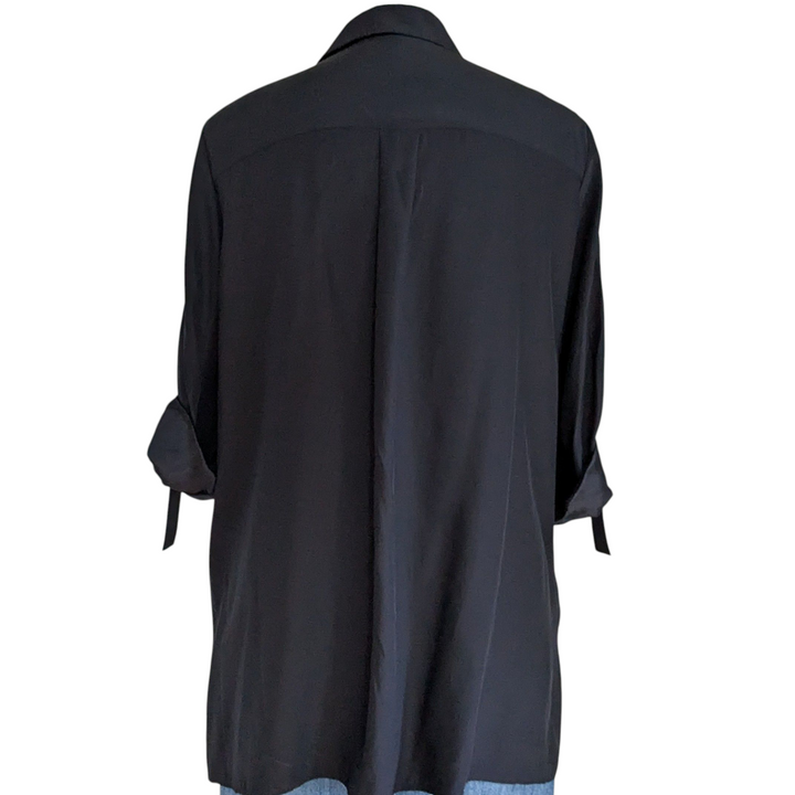 Lafayette 148 Jeslyn Black Silk Tunic Size Large