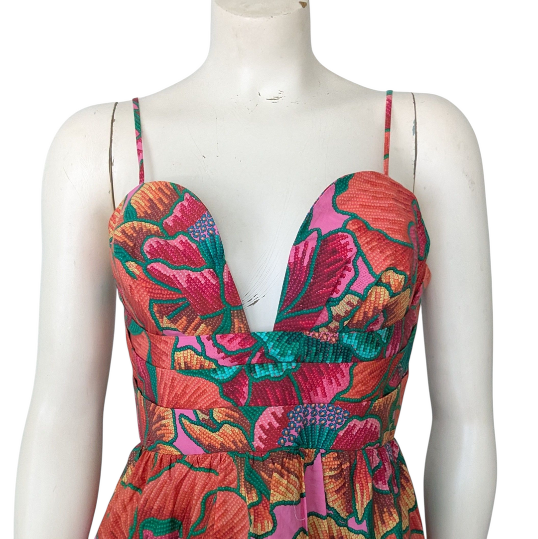 FARM Rio Tiered Midi Dress Size Small NWT