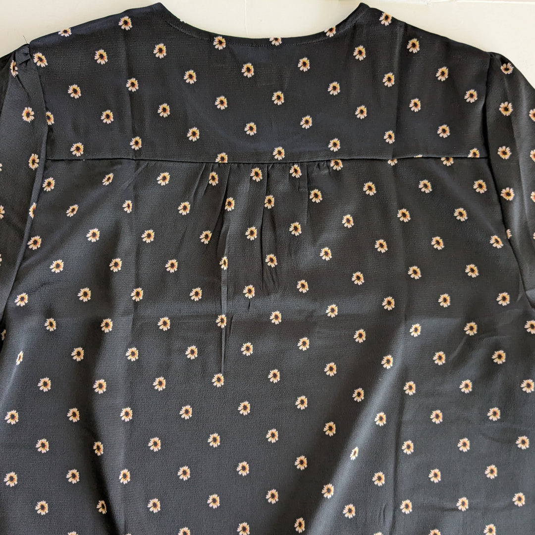 Ted Baker Black Print Top Size Large