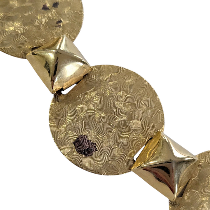 Vintage Gold Disk Belt