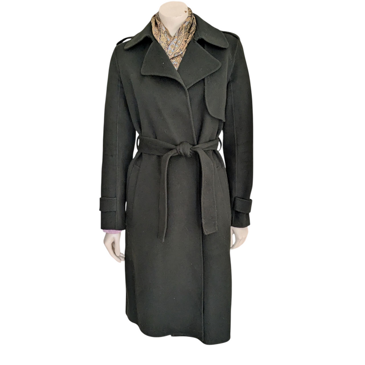 Theory Wool and Cashmere Wrap Coat Size Small