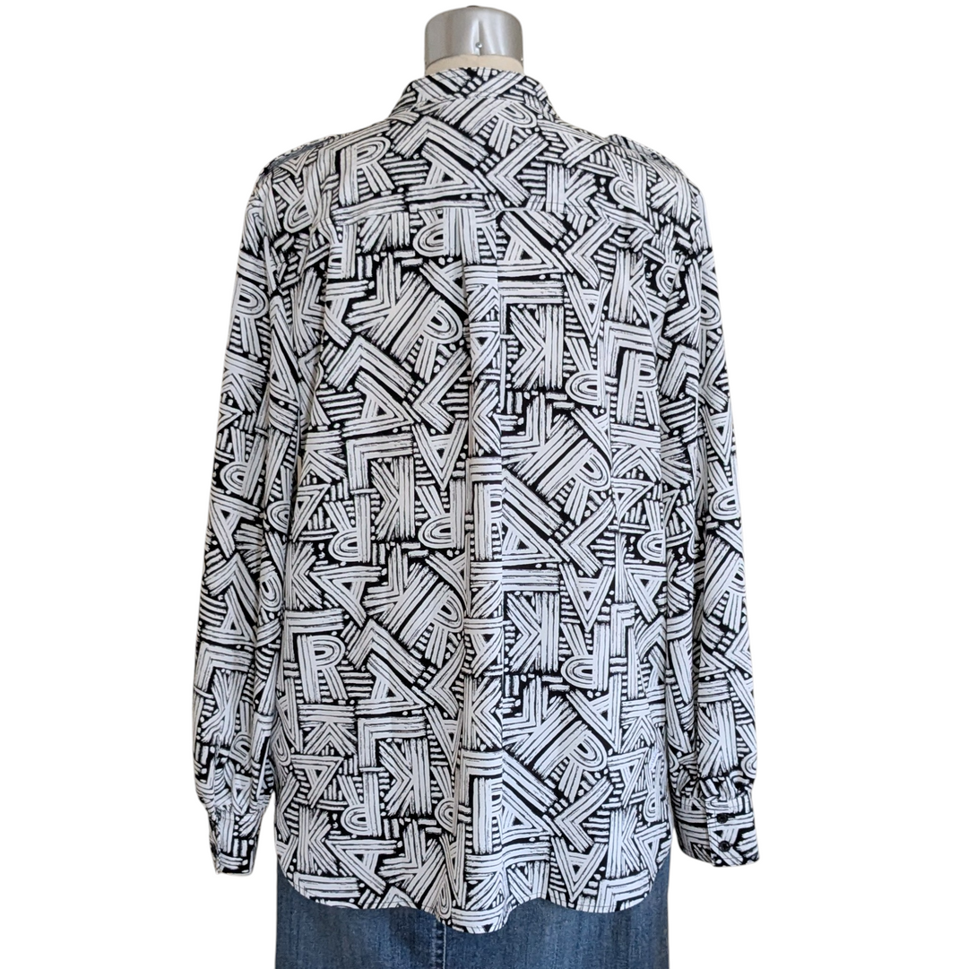 Karl Lagerfeld Paris Logo Print Shirt Size XL NWT