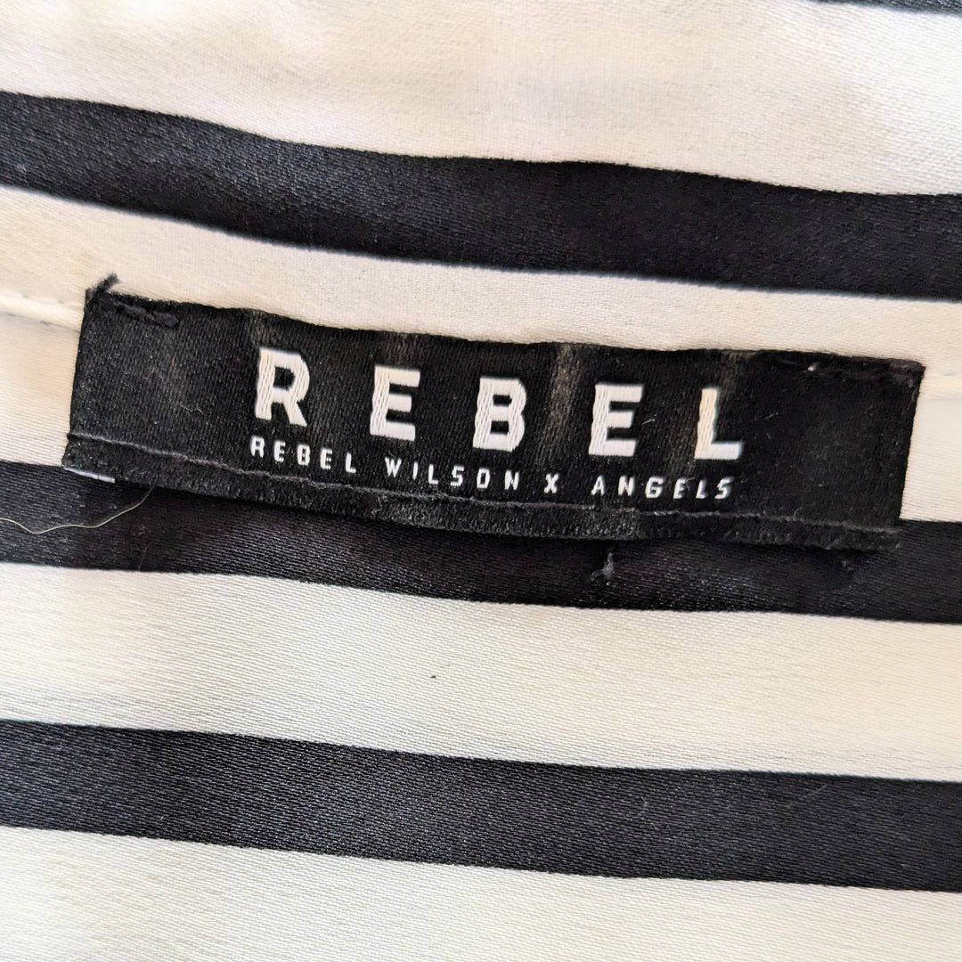 Rebel Striped Button Up Shirt Size 3X