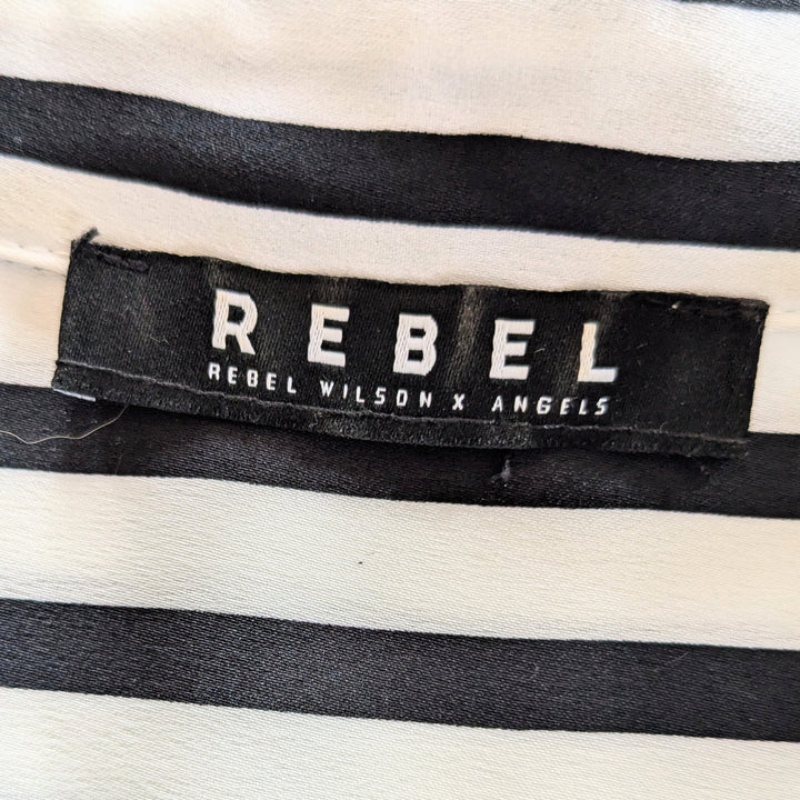 Rebel Striped Button Up Shirt Size 3X
