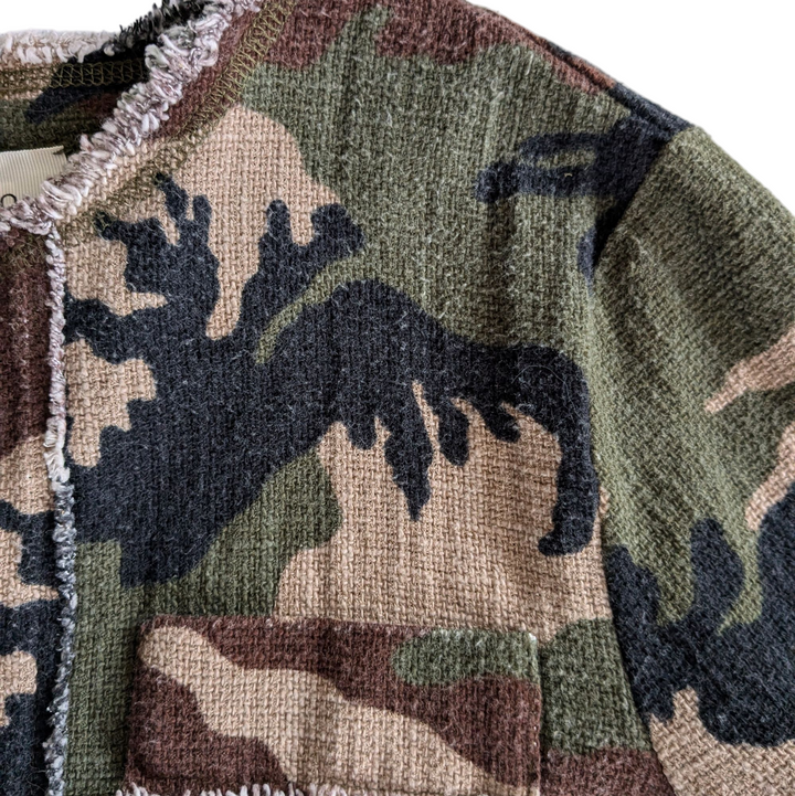 Vicolo Camo Print Cotton Jacket Size Medium
