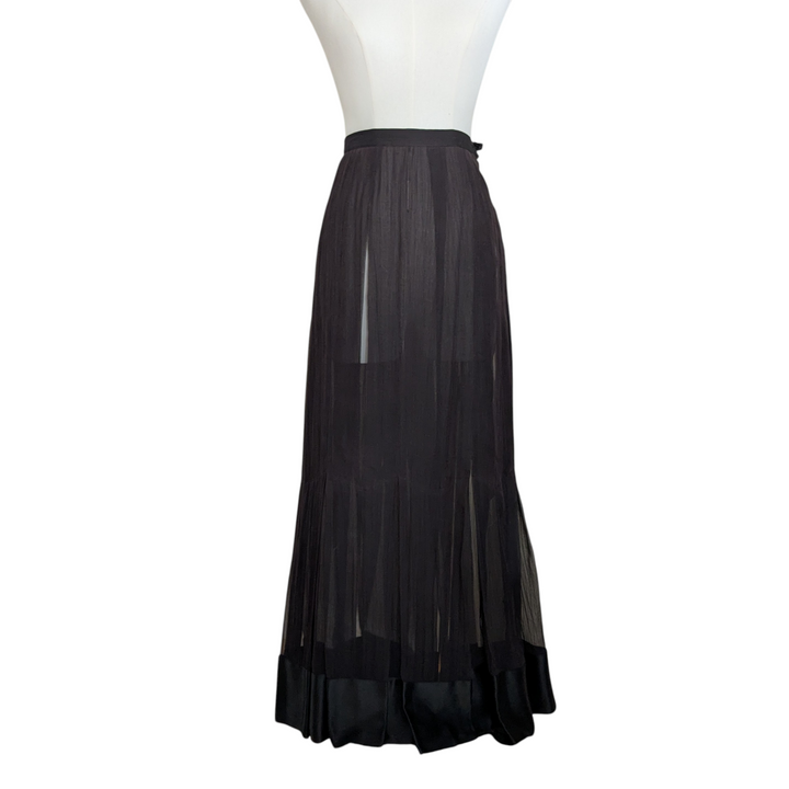 Jean Paul Gautier Sheer Silk Maxi Skirt