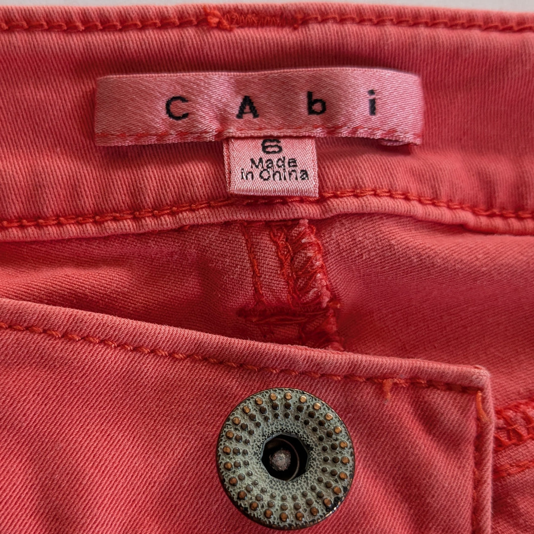 CAbi Lobster Pigment Skinny Jeans Size 6