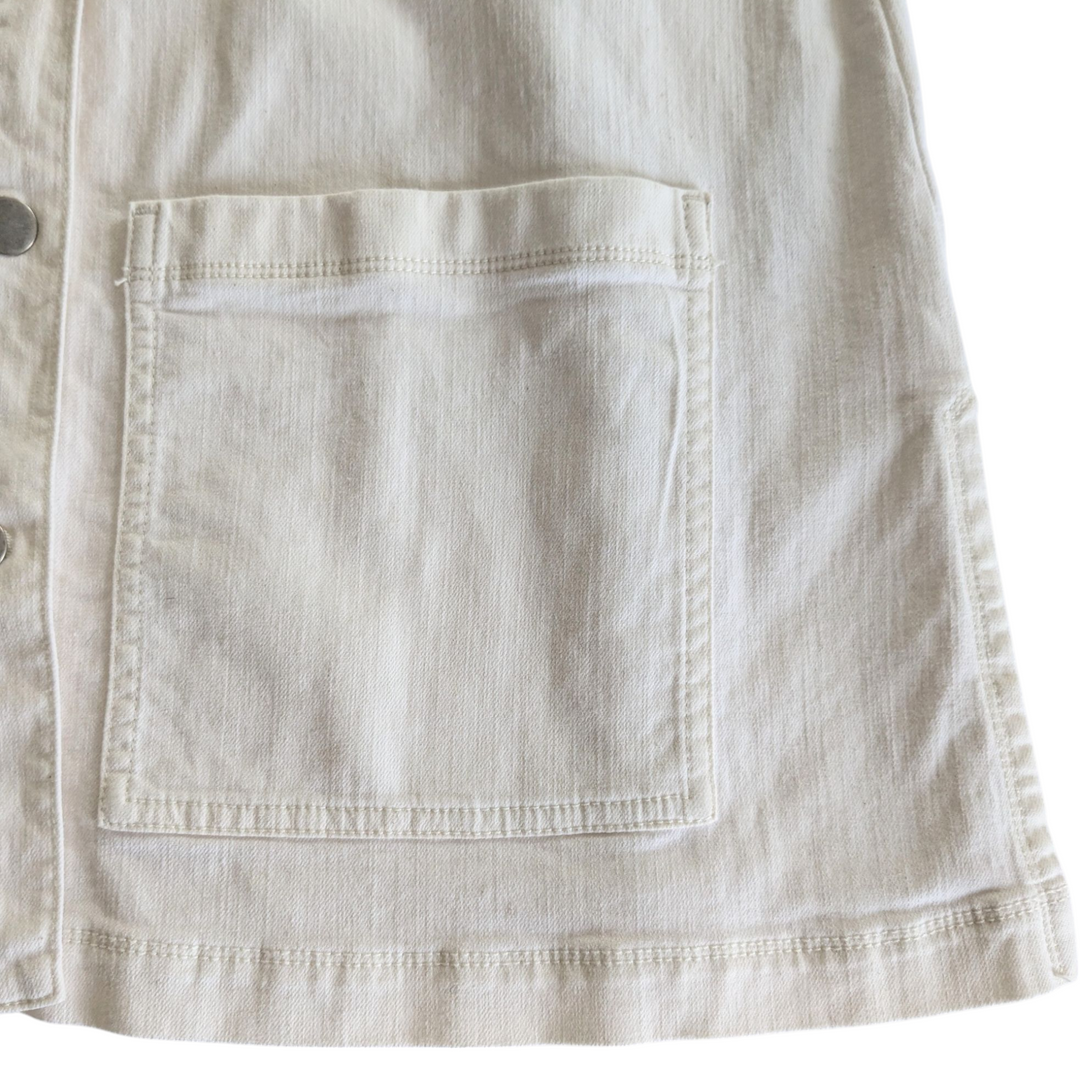 Eileen Fisher Undyed Denim Utility Jacket Size XXS