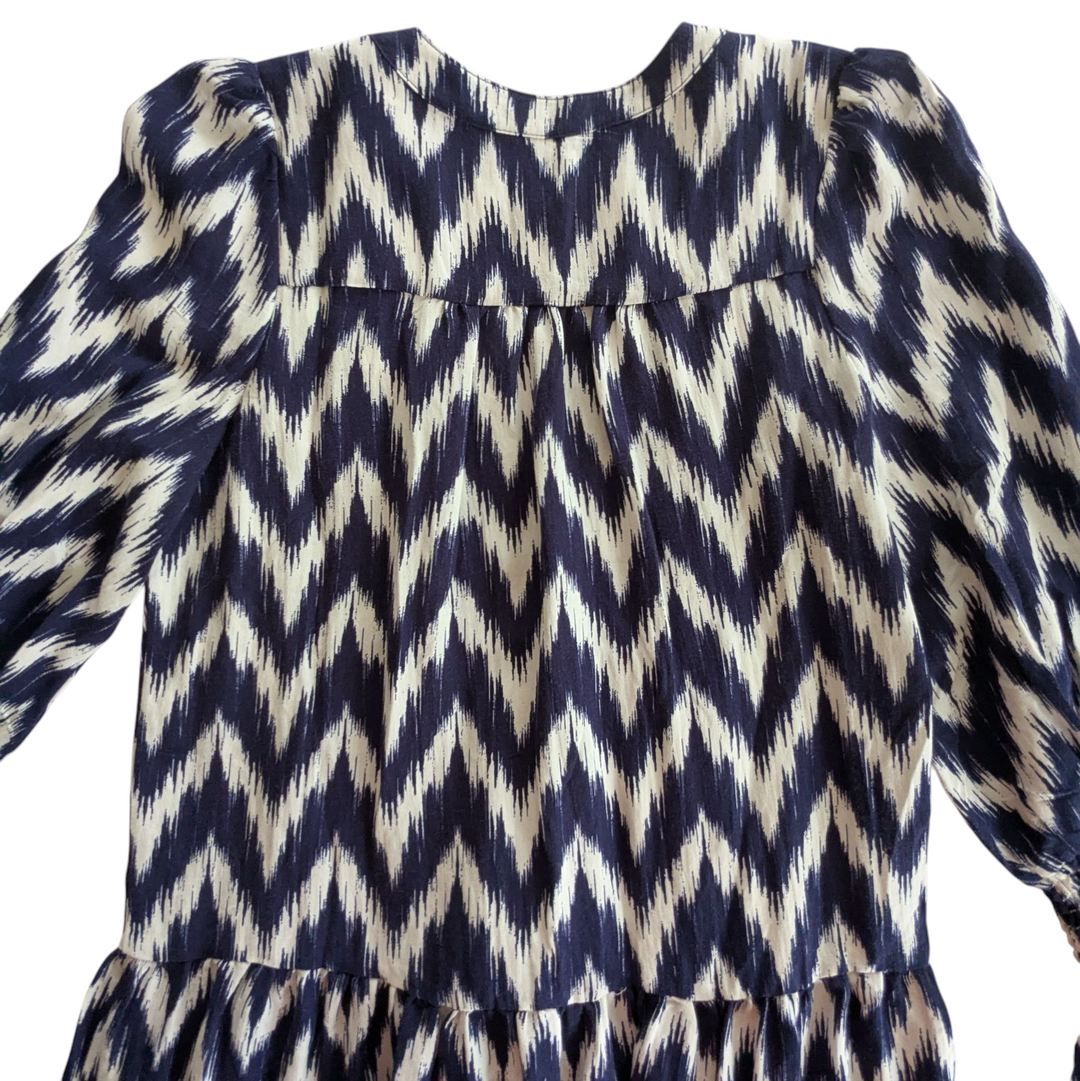 Tuckernuck Pomander Place Navy Ikat Kenzo Dress Size XS