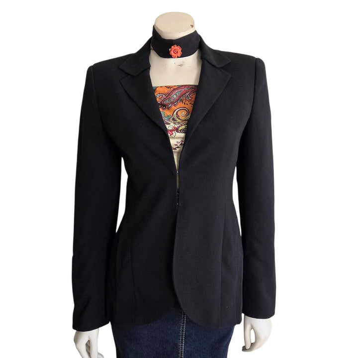 Akris Black Wool Blazer Size 6