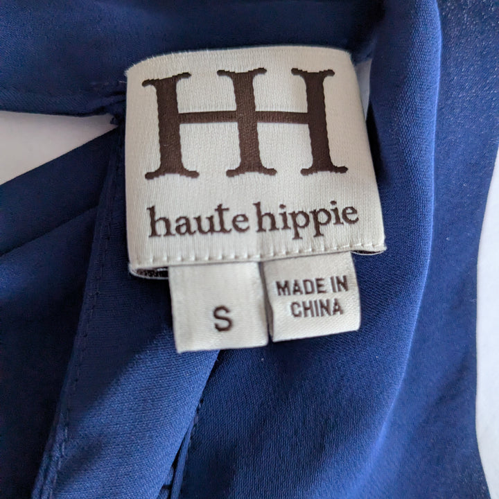 Haute Hippie Navy Halter Top Size Small