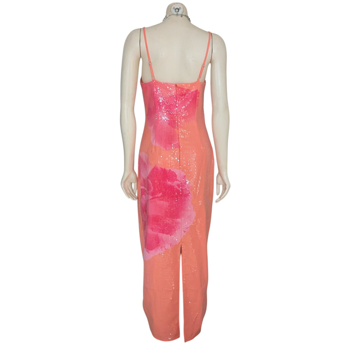 White Fox Telling Me Lies Sequin Maxi Dress Size Large NWT