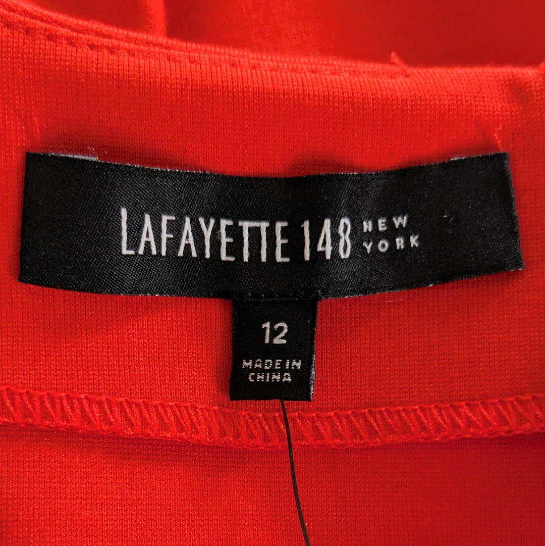 Lafayette 148 Orange Sheath Dress Size 12 NWT