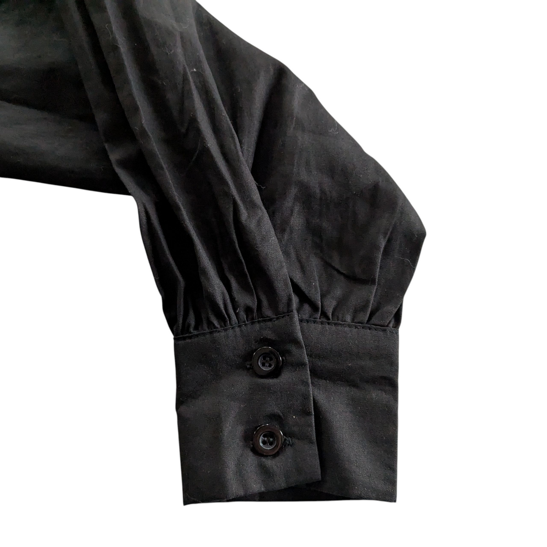 Black Cotton and Mesh Top Size Small