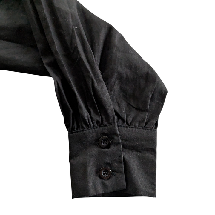 Black Cotton and Mesh Top Size Small