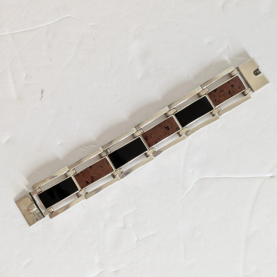 Alicia de la Paz Taxco Mexican Sterling Silver Paneled Bracelet