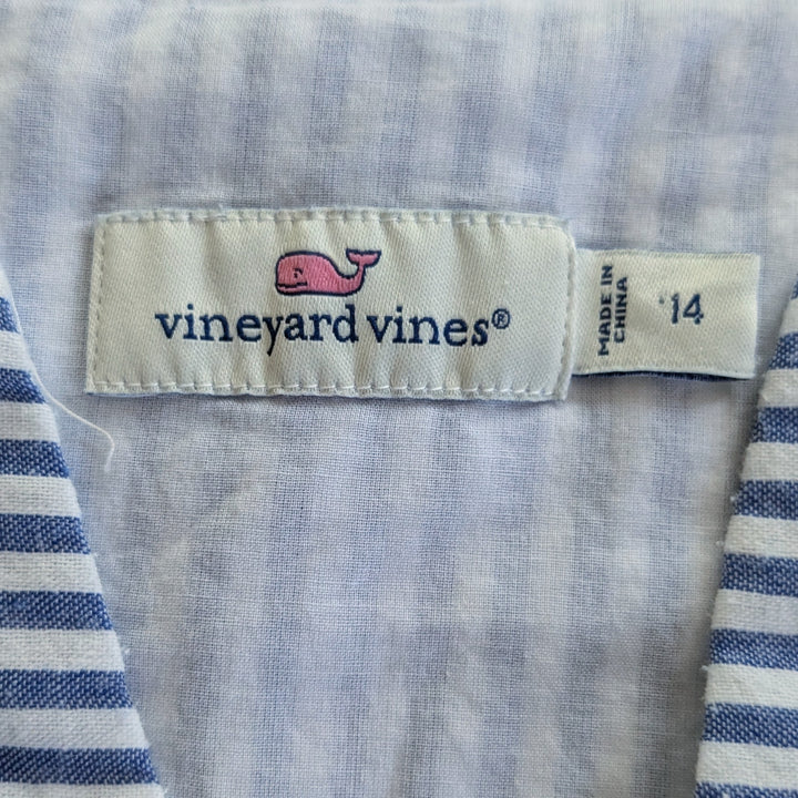 Vineyard Vines Seersucker Wrap Dress Size 14