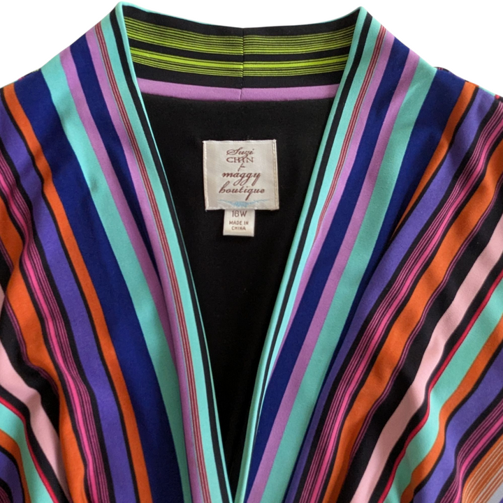 Suzy Chin for Maggy Boutique Faux Wrap Dress Size 16W