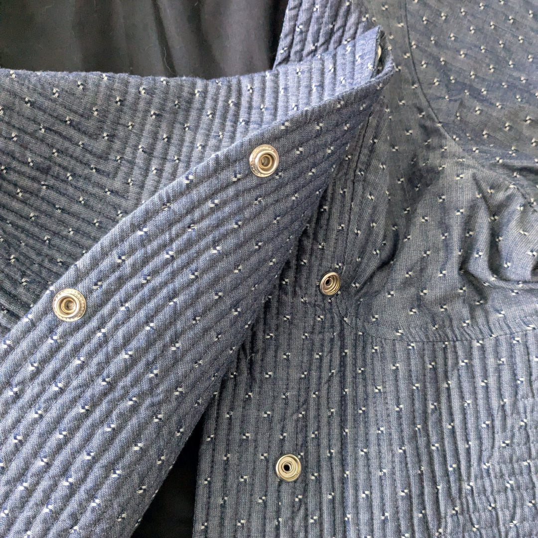 Sultry Touch Quilted Chambray Blazer Size XL