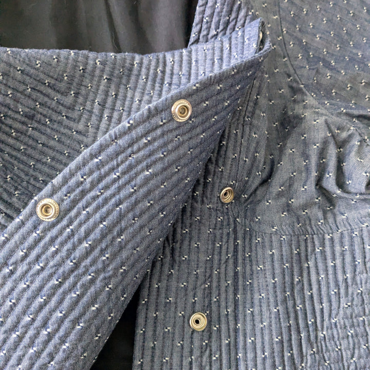 Sultry Touch Quilted Chambray Blazer Size XL